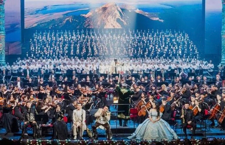 Астана сахнасында 1000 музыкант бір уақытта өнер көрсетті