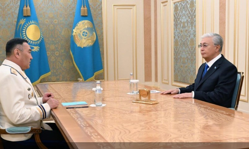 Тоқаев Ұлттық қауіпсіздік комитетінің төрағасы Ермек Сағымбаевты қабылдады Тоқаев Ұлттық қауіпсіздік комитетінің төрағасы Ермек Сағымбаевты қабылдады